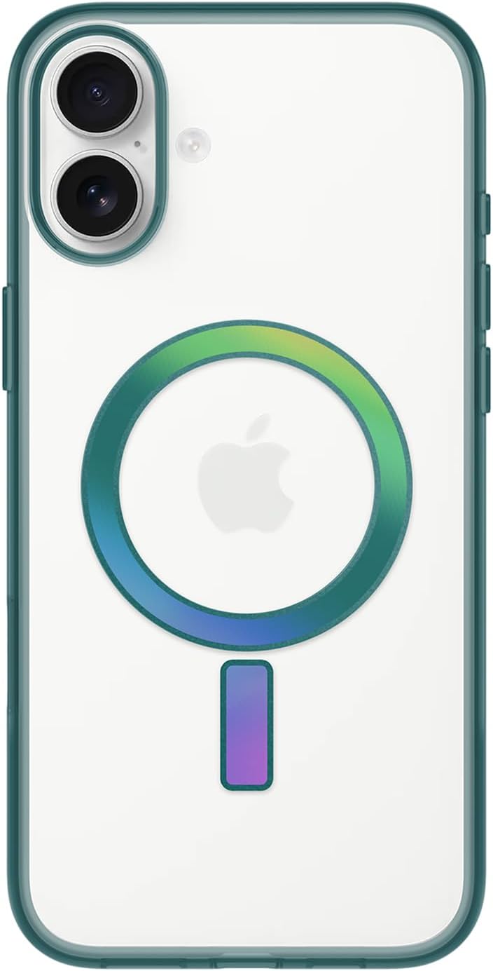 Detalle de OtterBox Clear Case Series MagSafe per iPhone 16 Plus: protezione sottile, resistente e sostenibile