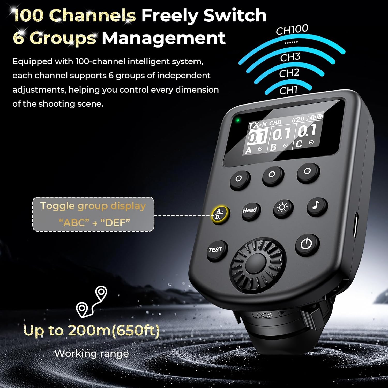 Thumbnail 2 de AODELAN E7 Wireless Flash Trigger: Prime Compatibility with Profoto Air 1/2 and Canon–Nikon–Sony Systems