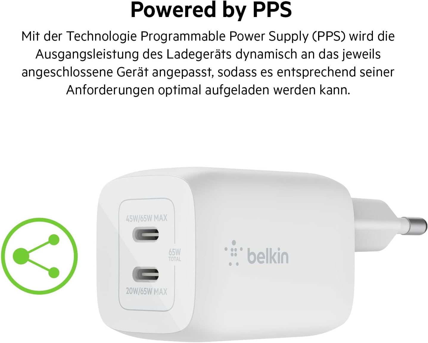 Thumbnail 5 de Belkin 65-W USB-C Ladegerät 2 Ports