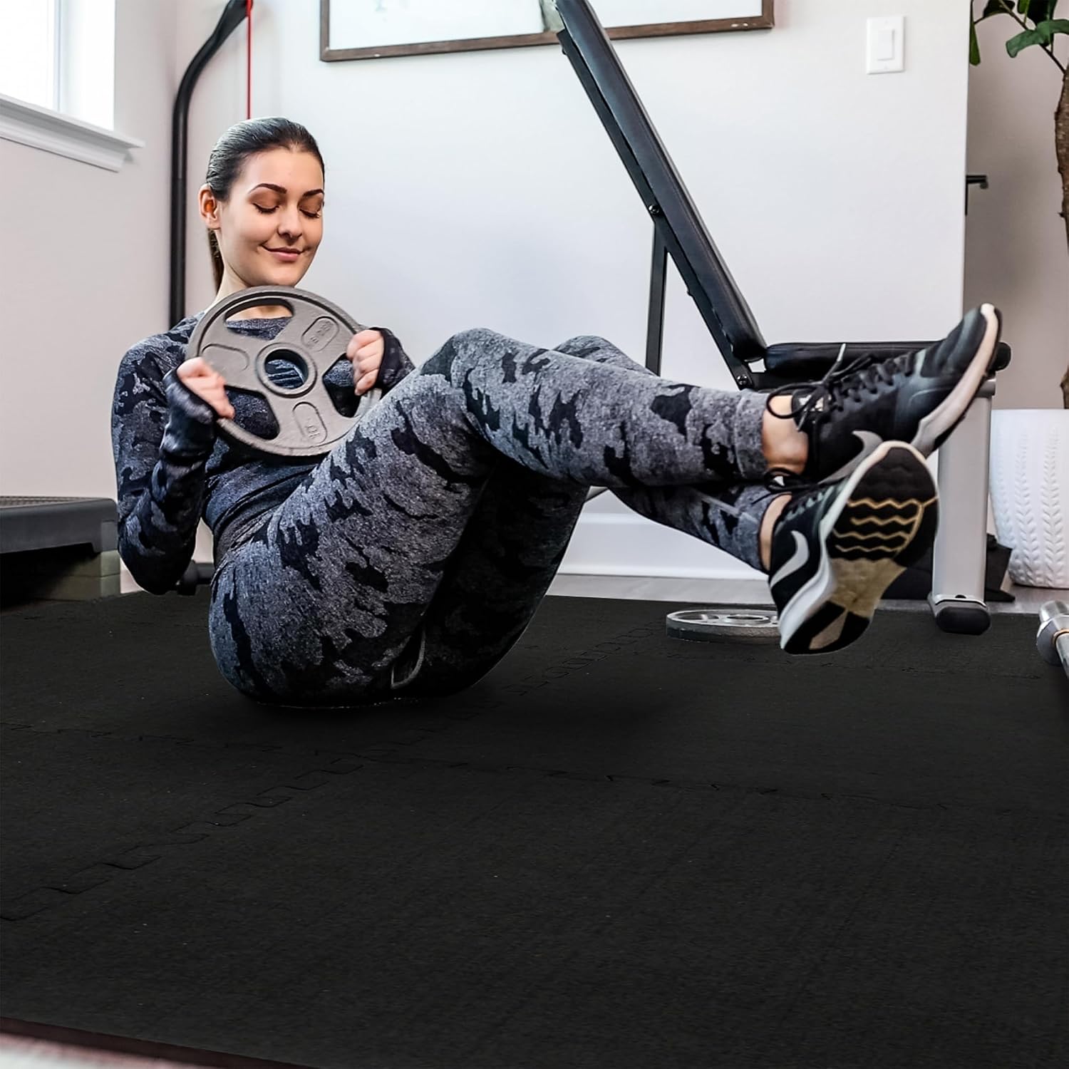 Thumbnail 6 de SUPERJARE 0.4" Thick Interlocking Gym Mats 96 sq ft ๐