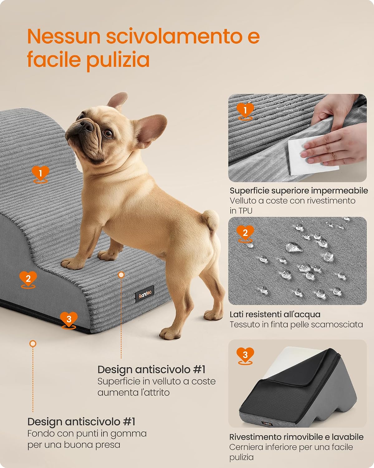 Thumbnail 4 de Feandrea PPS003G01 scala 3 gradini 43 cm 🐾