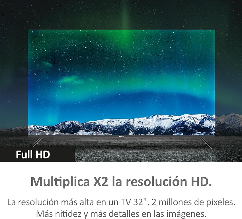 Detalle de Haier H32K702FG 💻 Smart TV 32” Full HD, HDR, Android 11