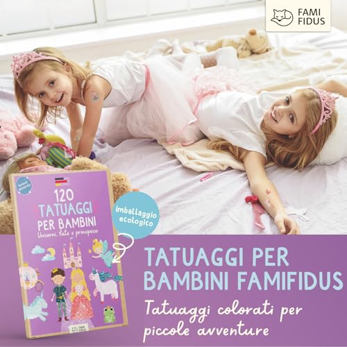 Thumbnail 6 de Famifidus 120 Tatuaggi per Bambini dermatologicamente OTTIMO skin-friendly