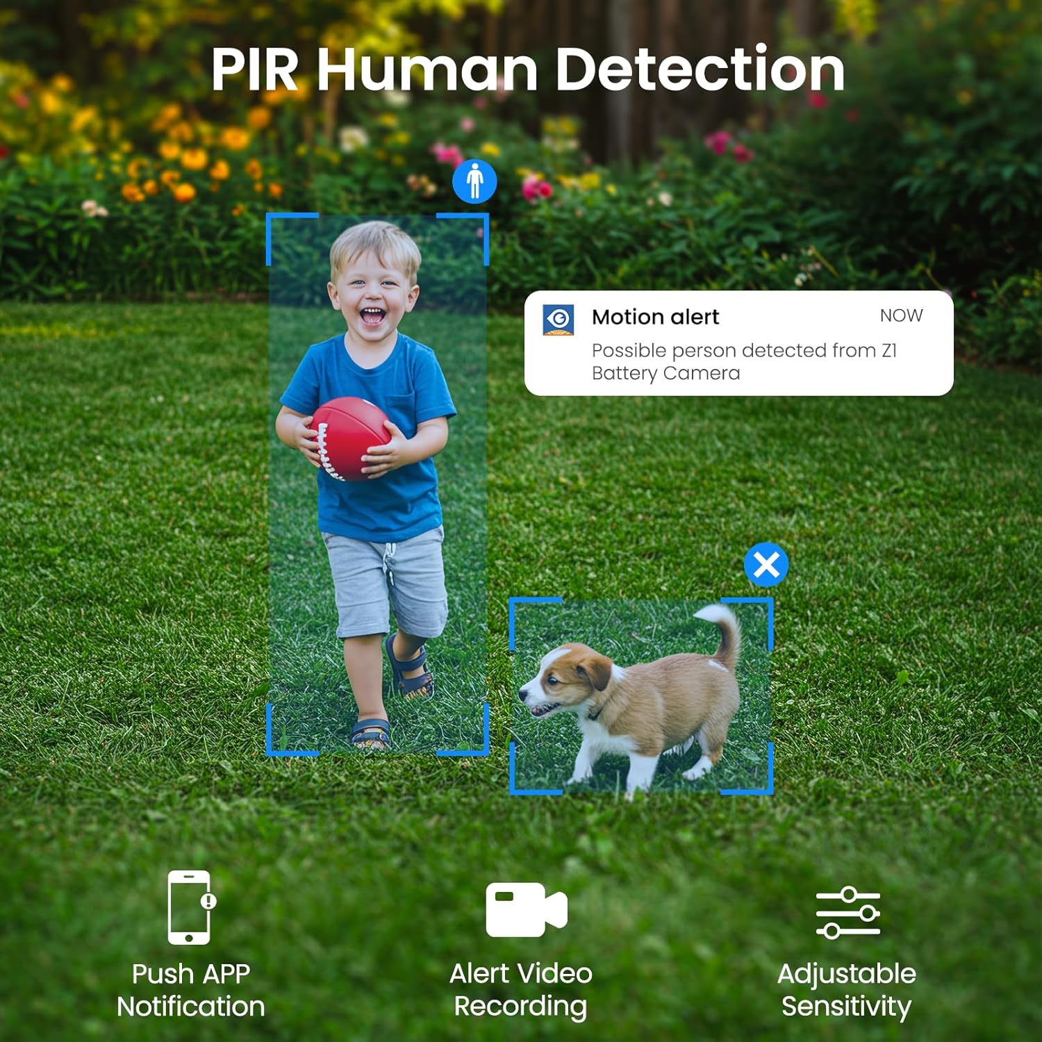 Thumbnail 4 de INFIYA Z1 4P Wireless Outdoor Security Cameras (Solar & Battery) 2K, 2.4G Wi‑Fi, AI Human Detection