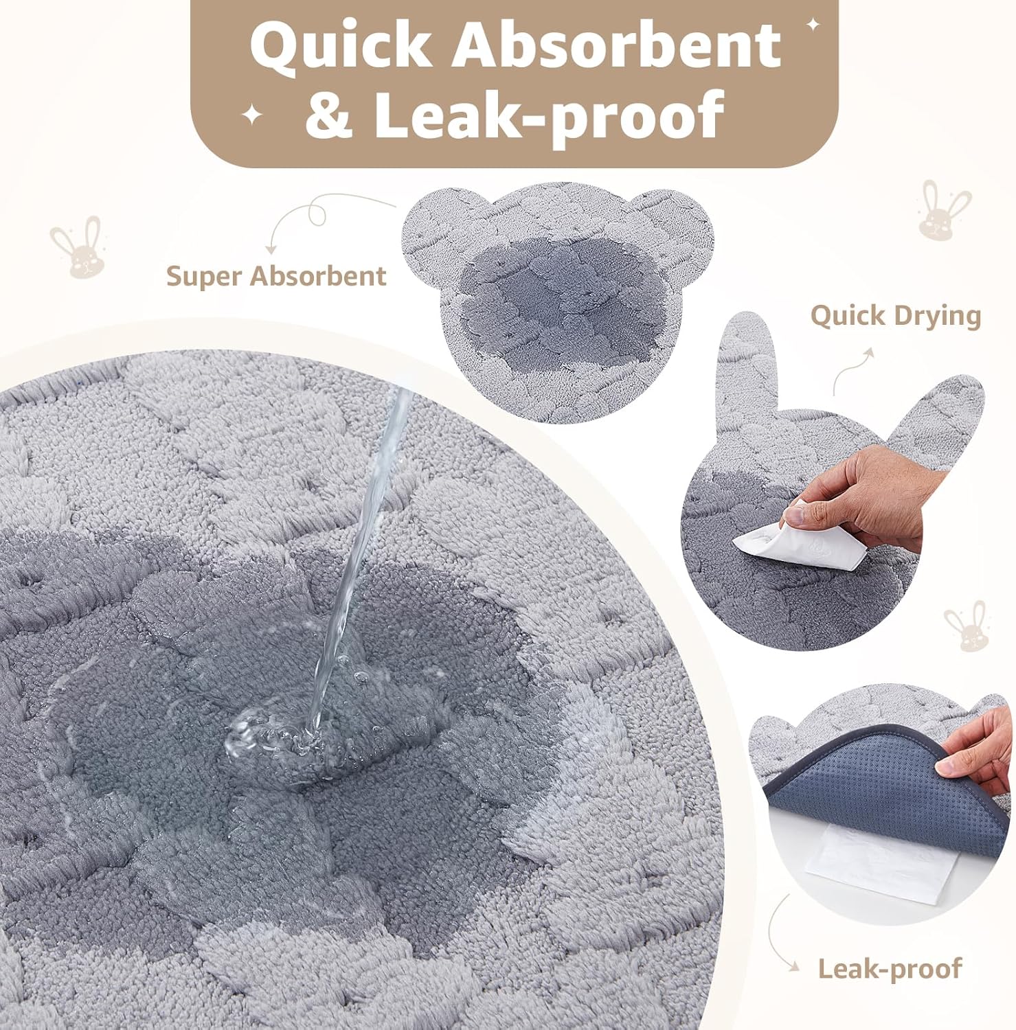 Thumbnail 1 de Pick for Life 4-pack guinea pig fleece cage liners, 60 x 120 cm