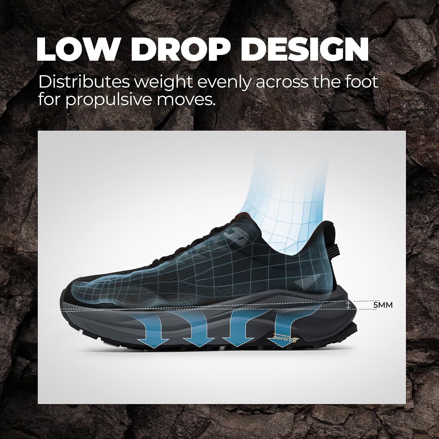 Thumbnail 3 de NORTIV 8 Wide Toe Box Trail Running Shoes