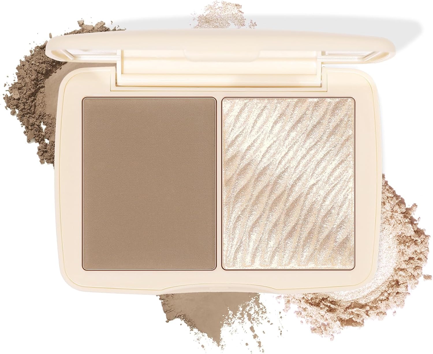 Detalle de MOOMARTO 01 Soft Taupe Contour & Highlighter Palette with Matte and Shimmer Finishes