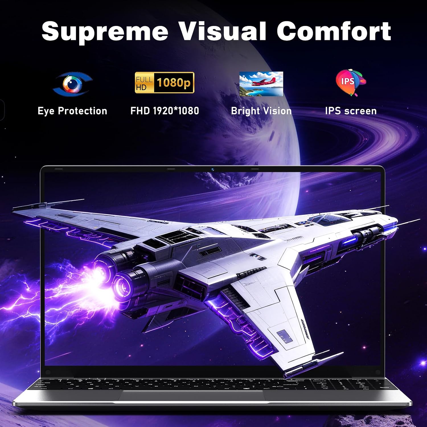 Detalle de NIAKUN NY-14 15.6-Inch Laptop, FHD IPS, 8GB RAM, 256GB SSD