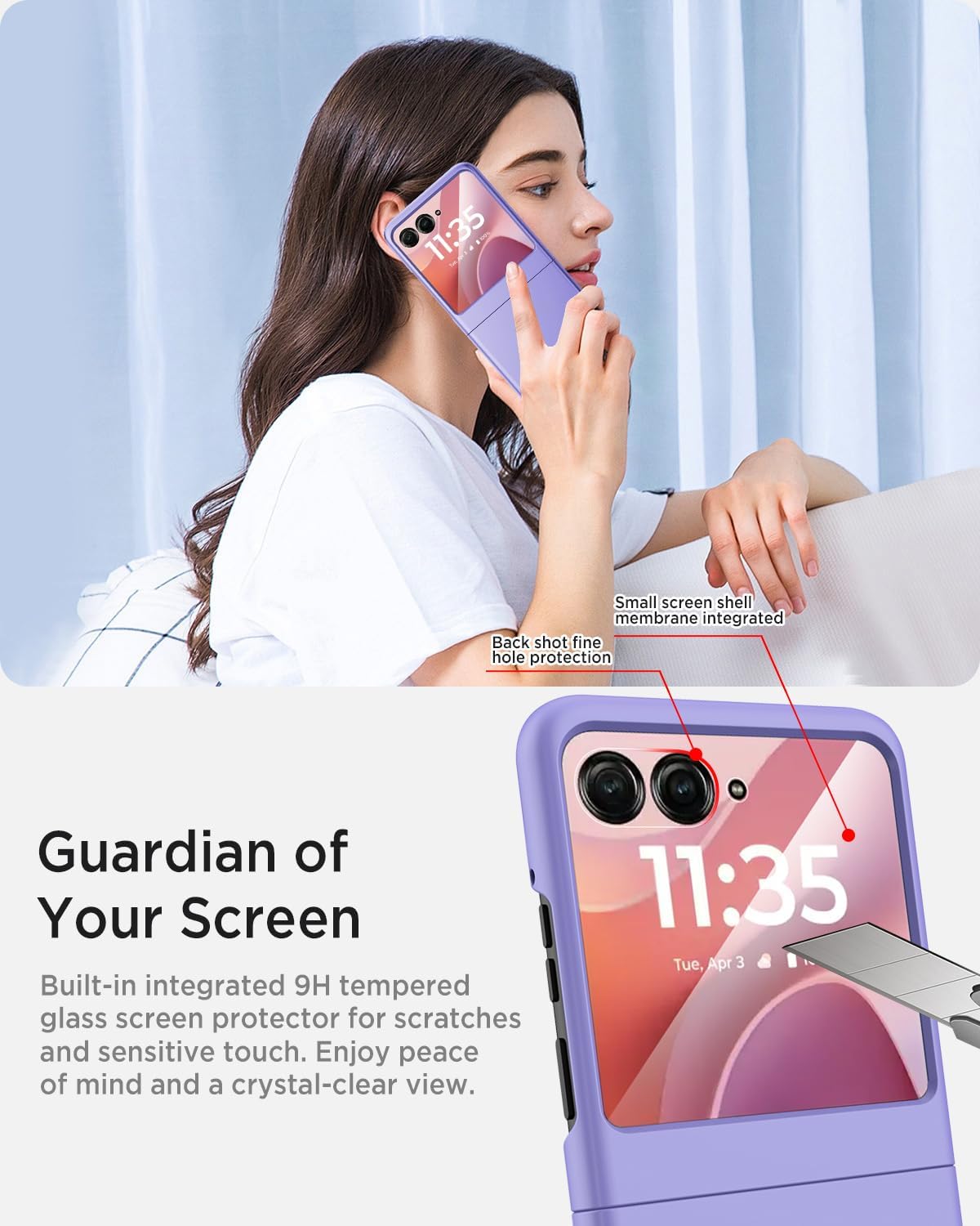 Detalle de Miimall Razr phone case, purple