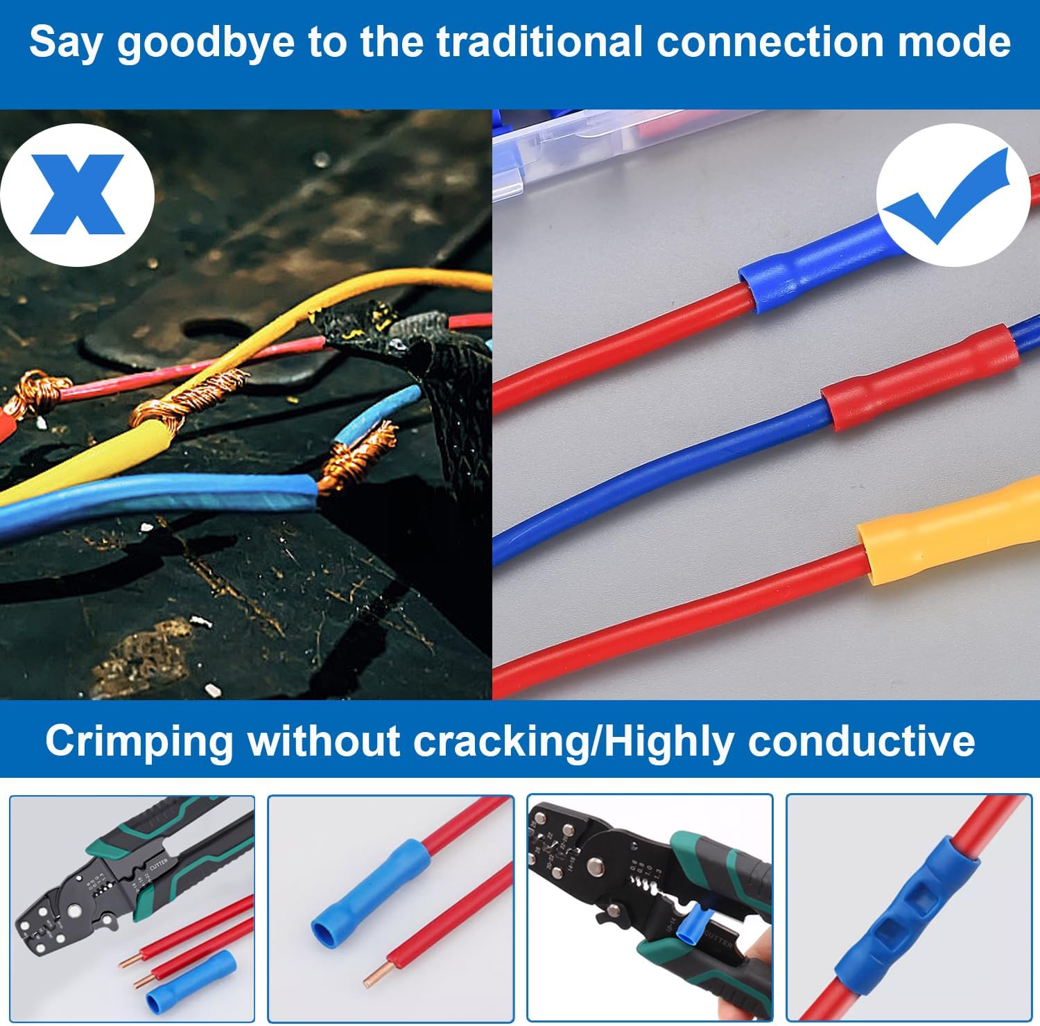 Thumbnail 2 de smseace BV-R-Y-B-210 Butt Splice Connector Kit, 210 Pieces, 22–10 AWG