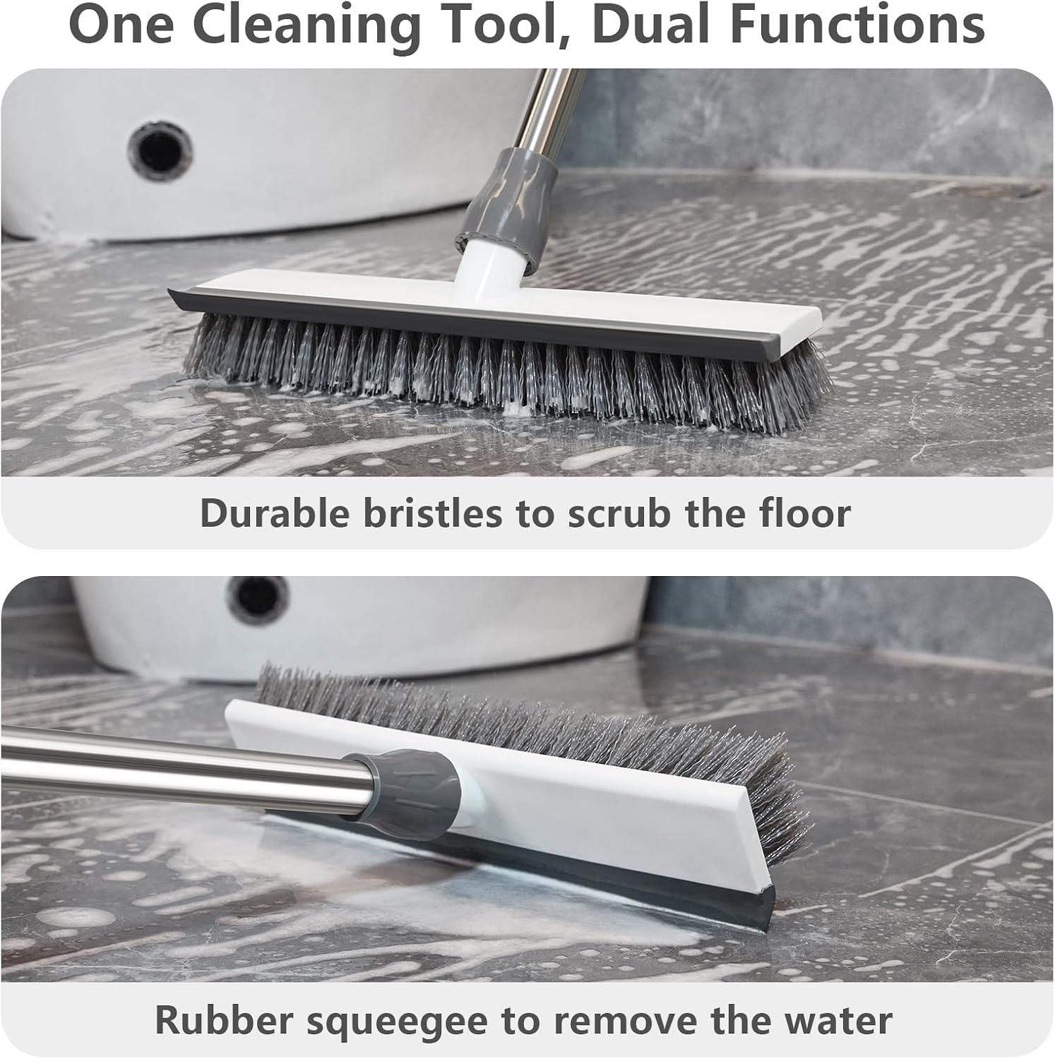 Detalle 2 de Mitclear Floor Scrubbing Brush with Squeegee