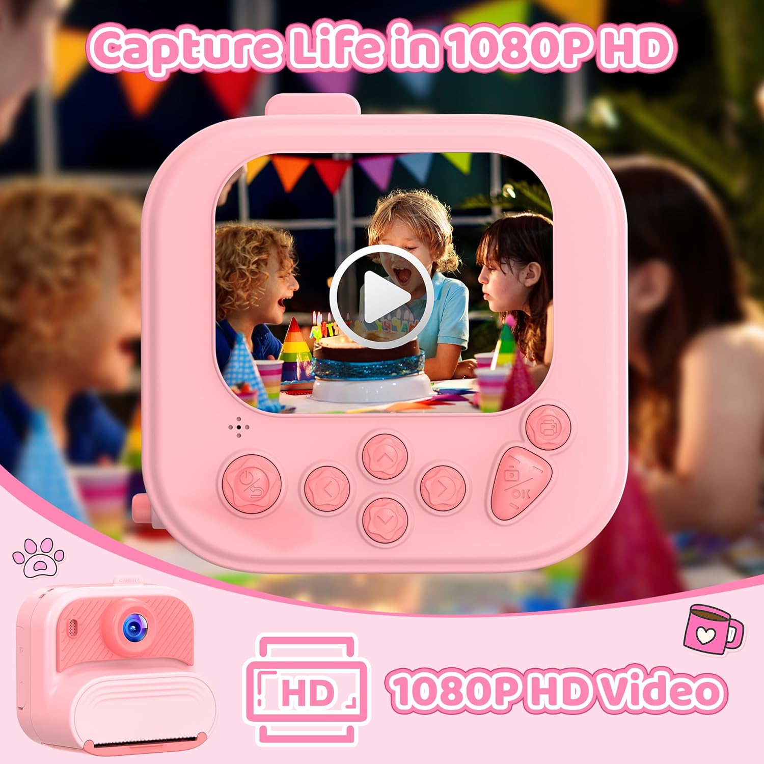 Thumbnail 2 de Kids Camera Instant Print 1080P for Kids