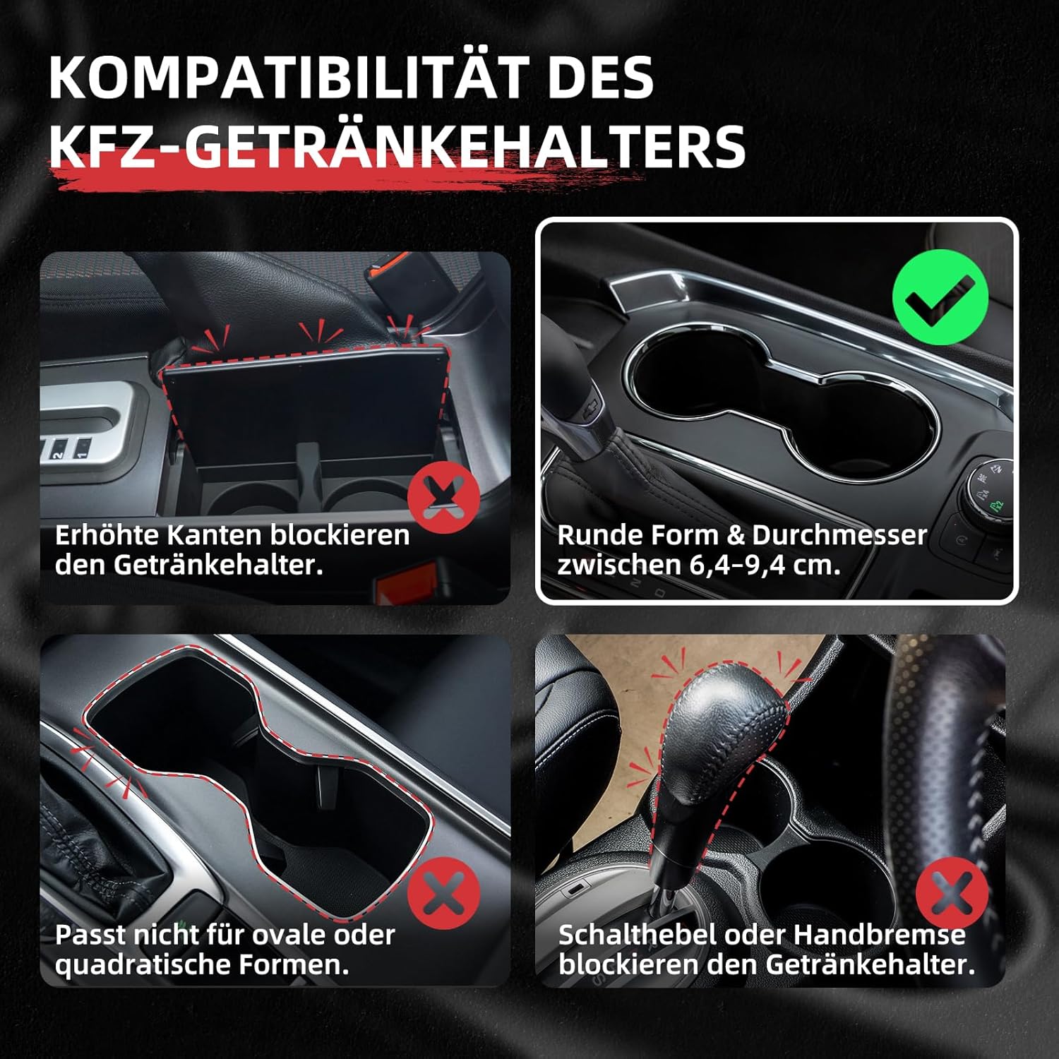 Thumbnail 4 de DYLEN Getränkehalter Auto mit verstellbarer Basis für Flaschen 0,5–1,4 l (7,0–10,5 cm)