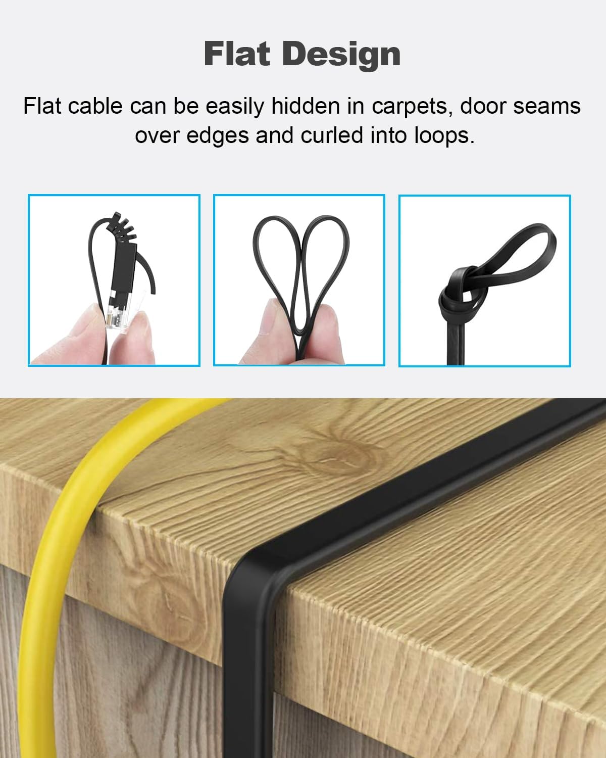 Detalle de Yauhody CAT 6 Ethernet Cable 3m Pack