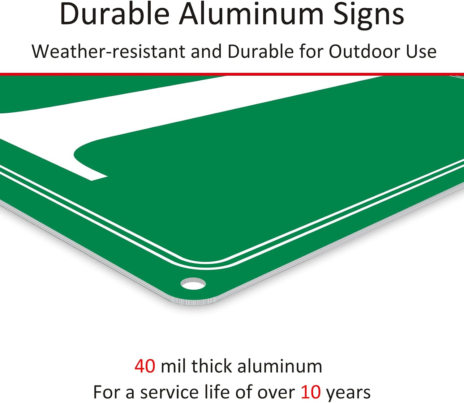 Detalle 2 de i-CowFun Outdoor Aluminum Number Sign 12" x 10