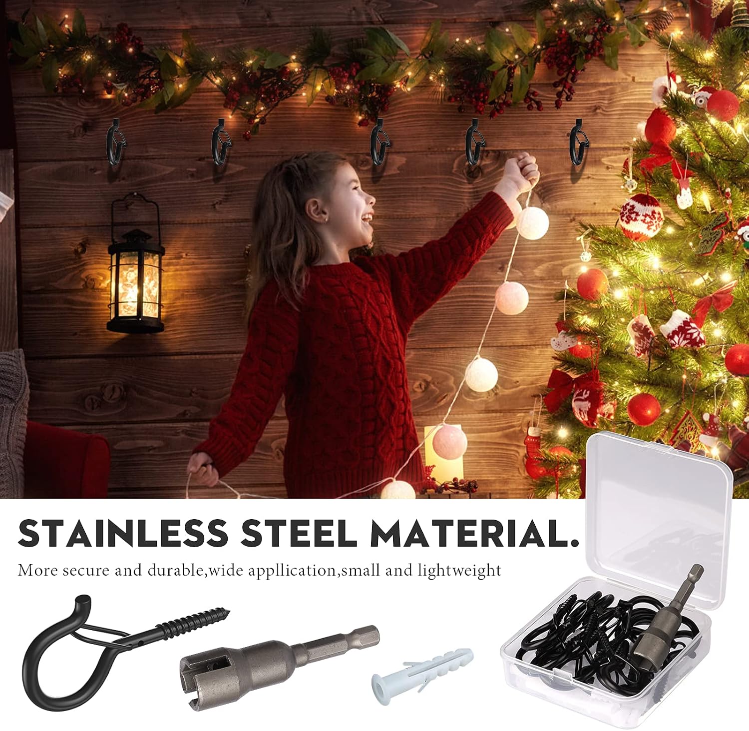 Thumbnail 6 de GIPTIME string light hooks, 32-piece set