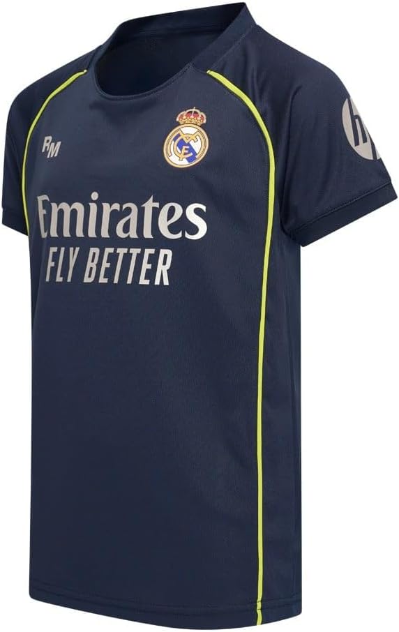 Detalle 1 de Real Madrid RM25C2P – dziecięca koszulka wyjazdowa 25/26, rozmiary 116–164