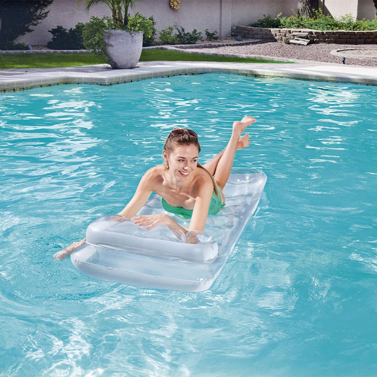 Detalle de Bestway 43024 Matelas Pneumatique Metal Tech 188 × 71 cm – confort et finition métallique