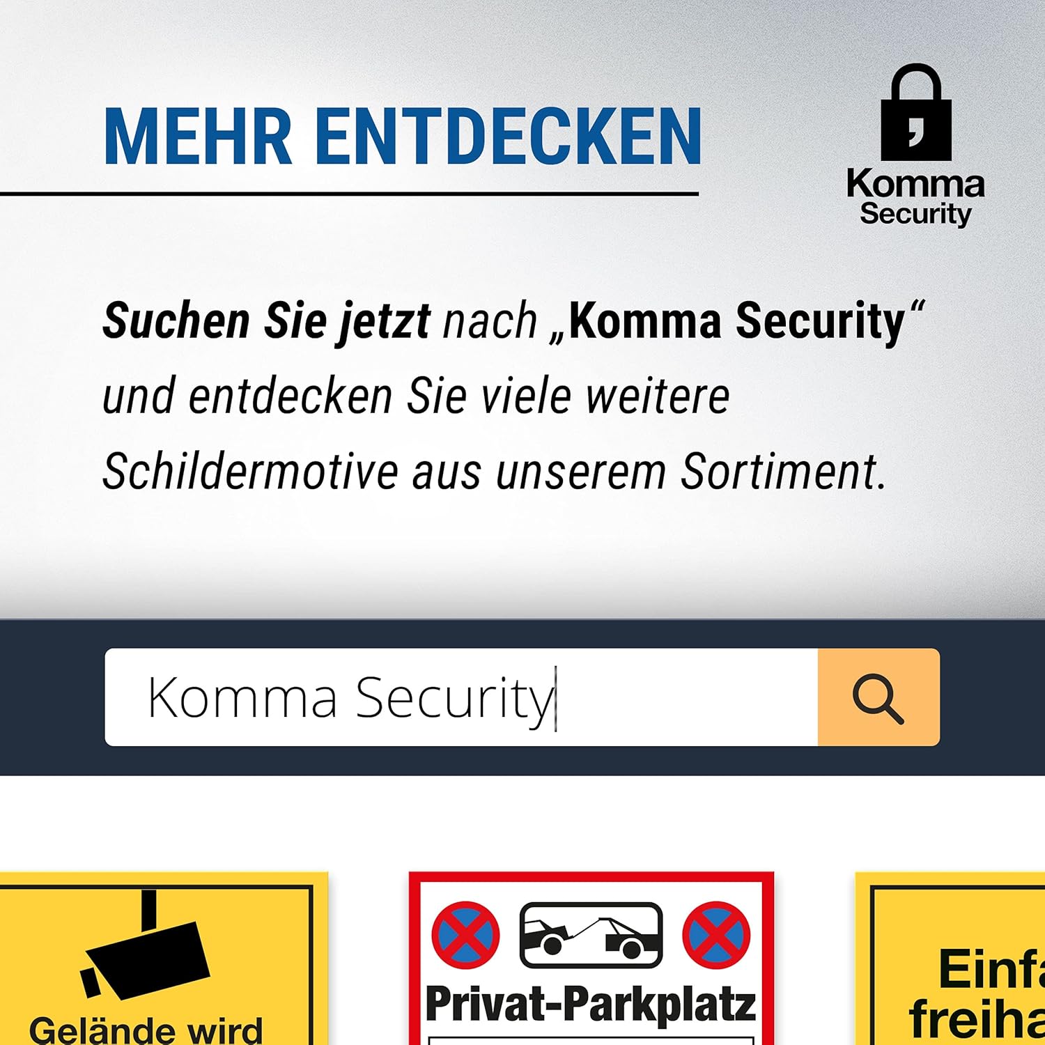 Thumbnail 4 de Komma Security Privatgrundstück 30 x 20 cm ⚠️