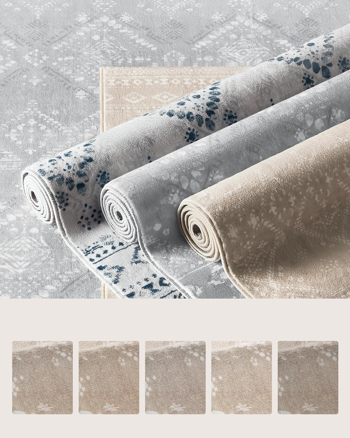 Detalle 2 de SONGMICS HOME VERINA TAR029K01 dywan boho 160 × 230 cm, antypoślizgowy i pralny