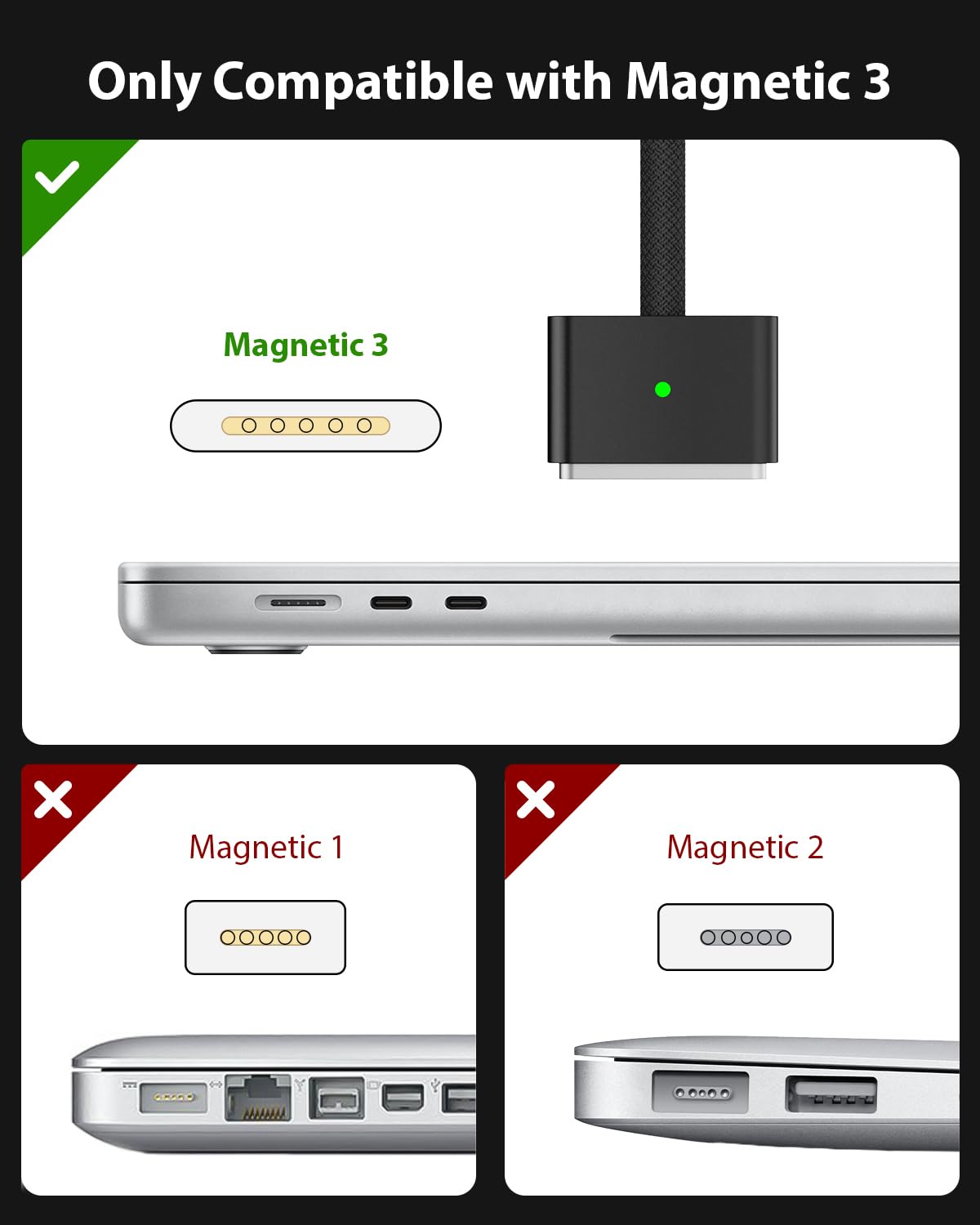 Thumbnail 2 de BOUTOP USB C to Magnetic 3 140W charging cable