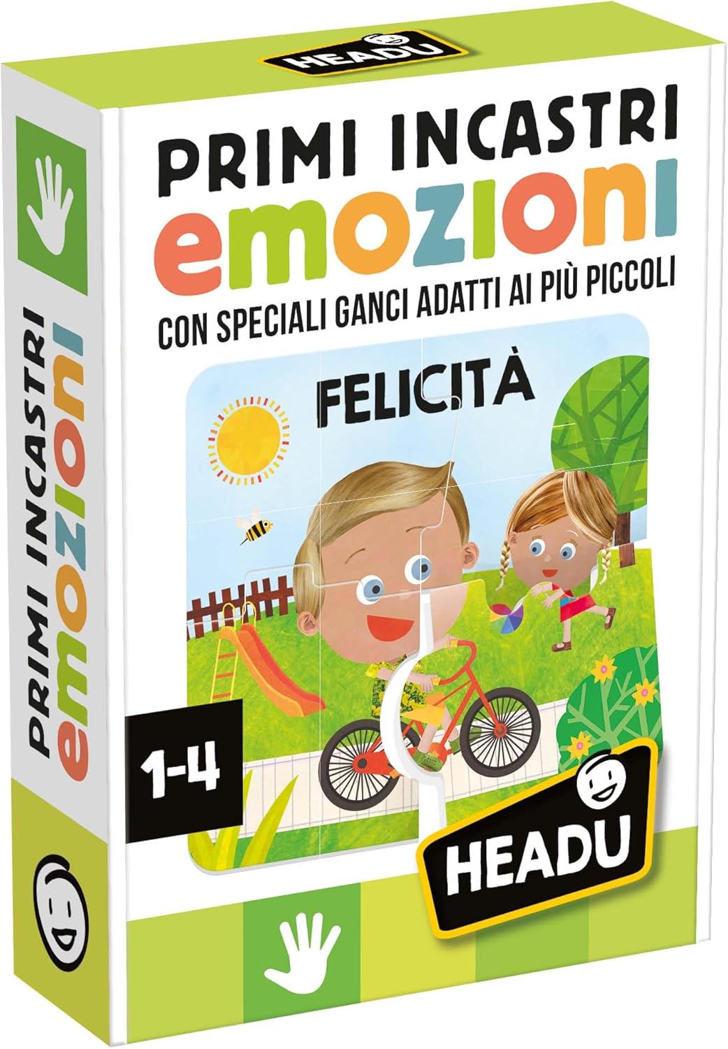 Headu - Primi Incastri Emozioni: Manualità e Curiosità per i Piccoli (1–4 anni) – Made in Italy