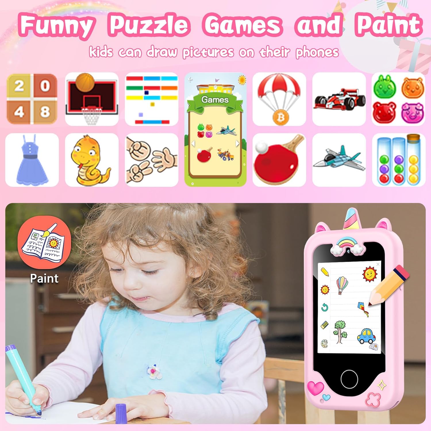 Thumbnail 2 de WEOLULI Kids Smart Phone Dual Camera