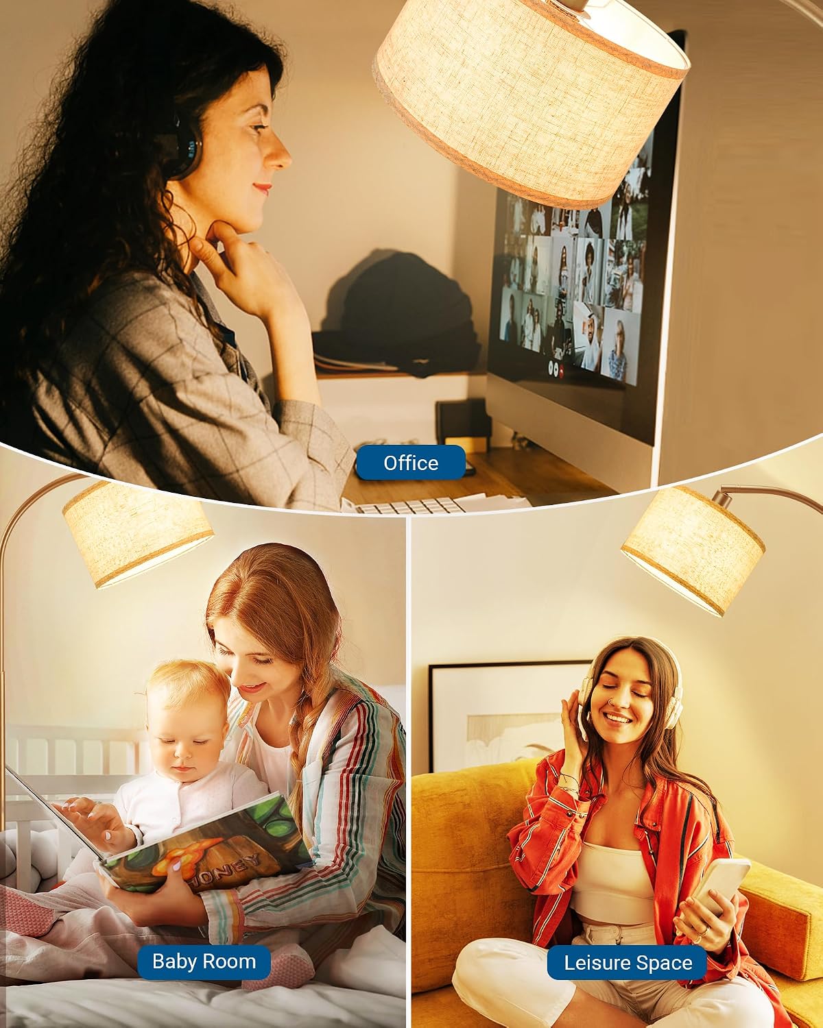 Thumbnail 6 de EDISHINE Stehlampe Wohnzimmer 161 cm mit Bogen