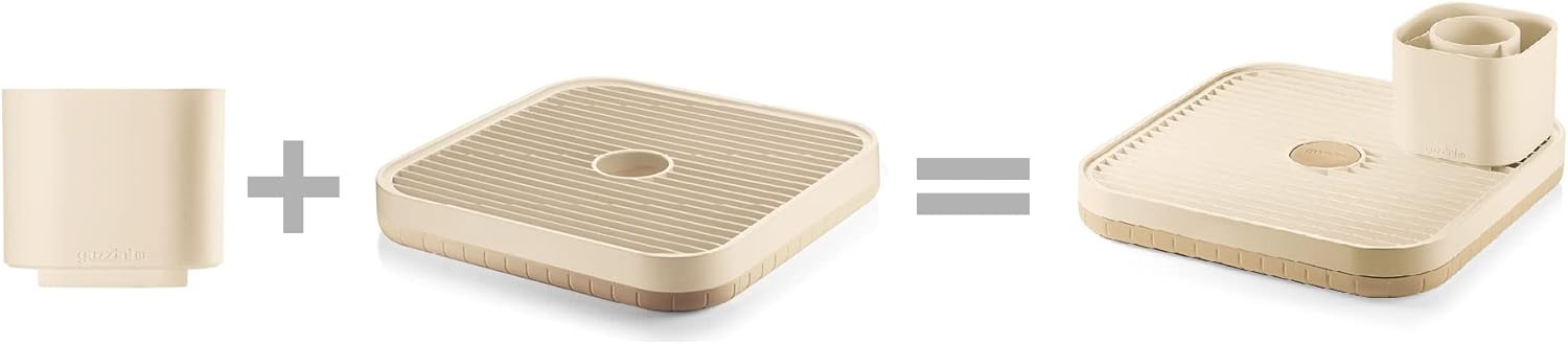 Detalle 2 de Guzzini Fill&Drain Escurridor de cubiertos, 13x13x12.4 cm 🥢