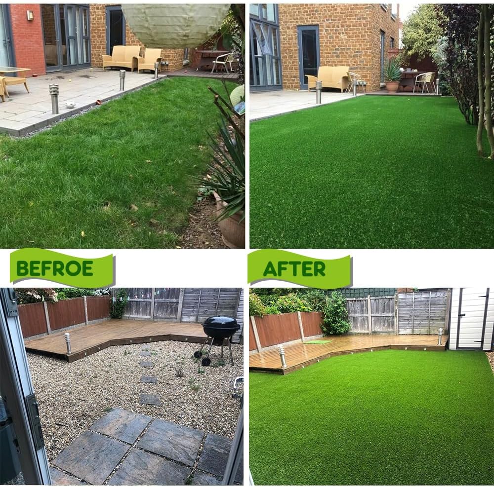 Detalle de Petgrow 20MM Eco Artificial Grass for Pets (1m × 2m) with Self-Draining System