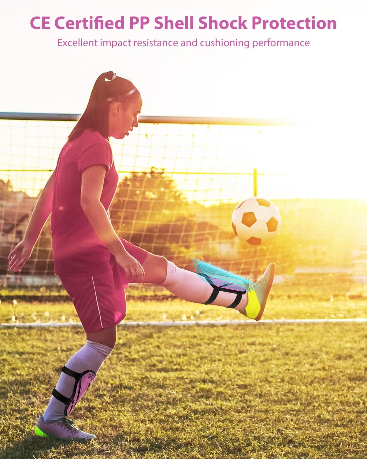 Detalle de Kids Soccer Shin Guards (CE Certified) — 4 Sizes Youth Shin Protection, 1 Pair