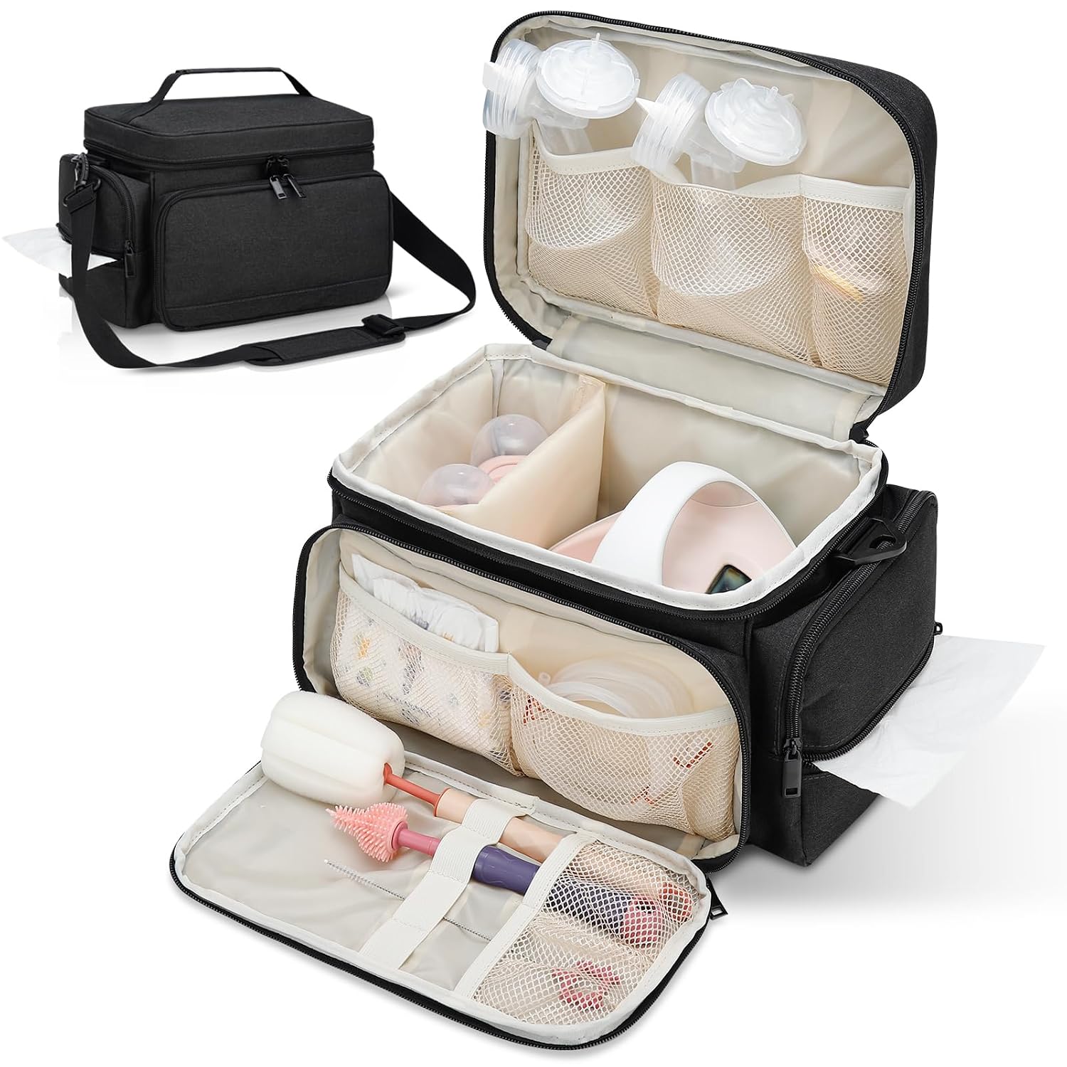 Detalle de GDNasist Breast Pump Bag for Spectra S1 and S2 with Waterproof Mat