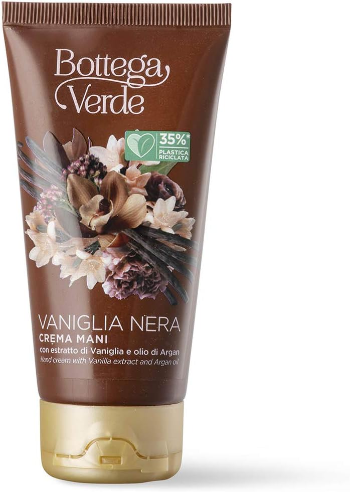 Detalle de Bottega Verde Crema Mani Vaniglia Nera 75 ml – protezione nutriente con olio e burro di Argan