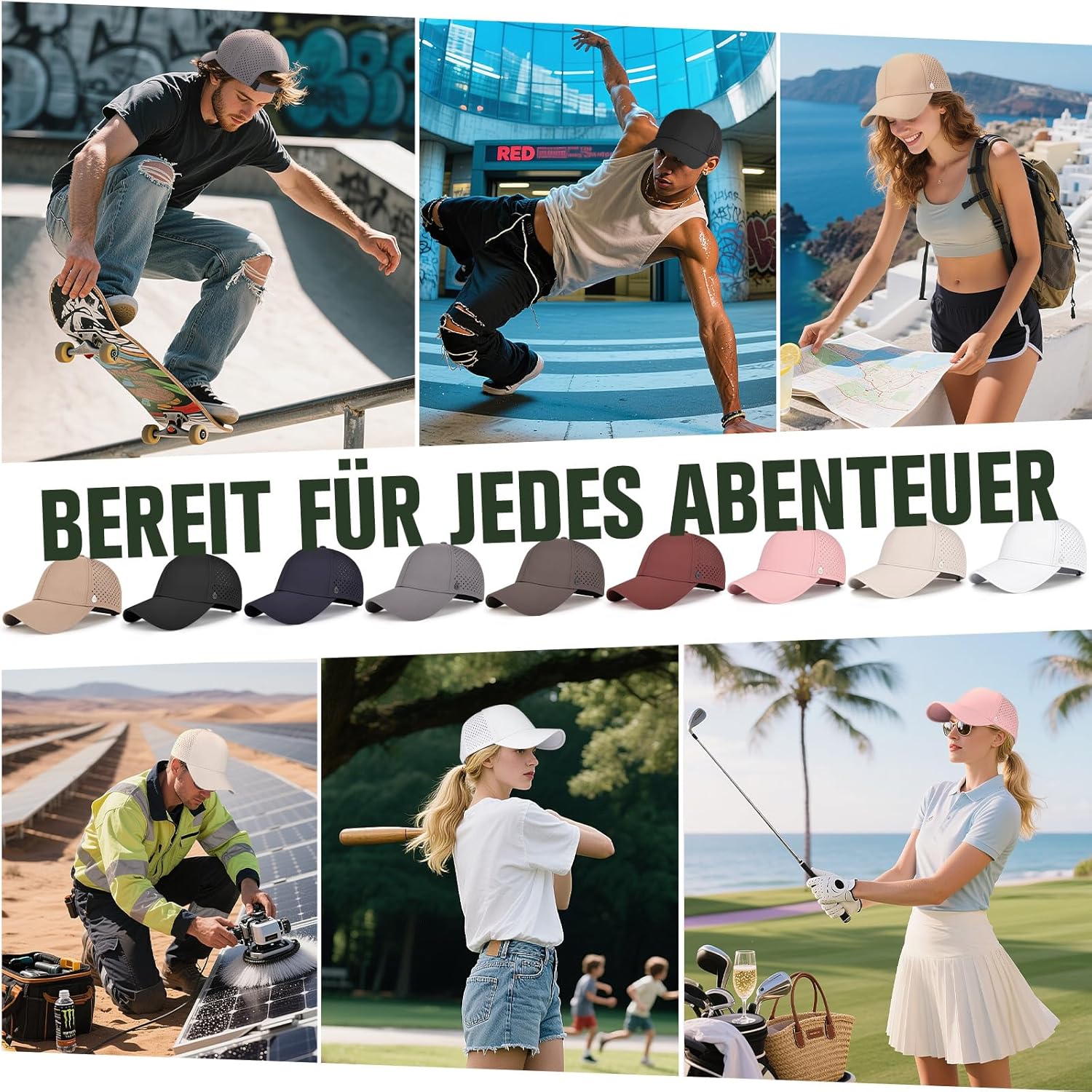 Thumbnail 6 de AOPREL Baseball Cap: Wasserdicht, atmungsaktiv mit UV-Schutz für Outdoor-Aktivitäten