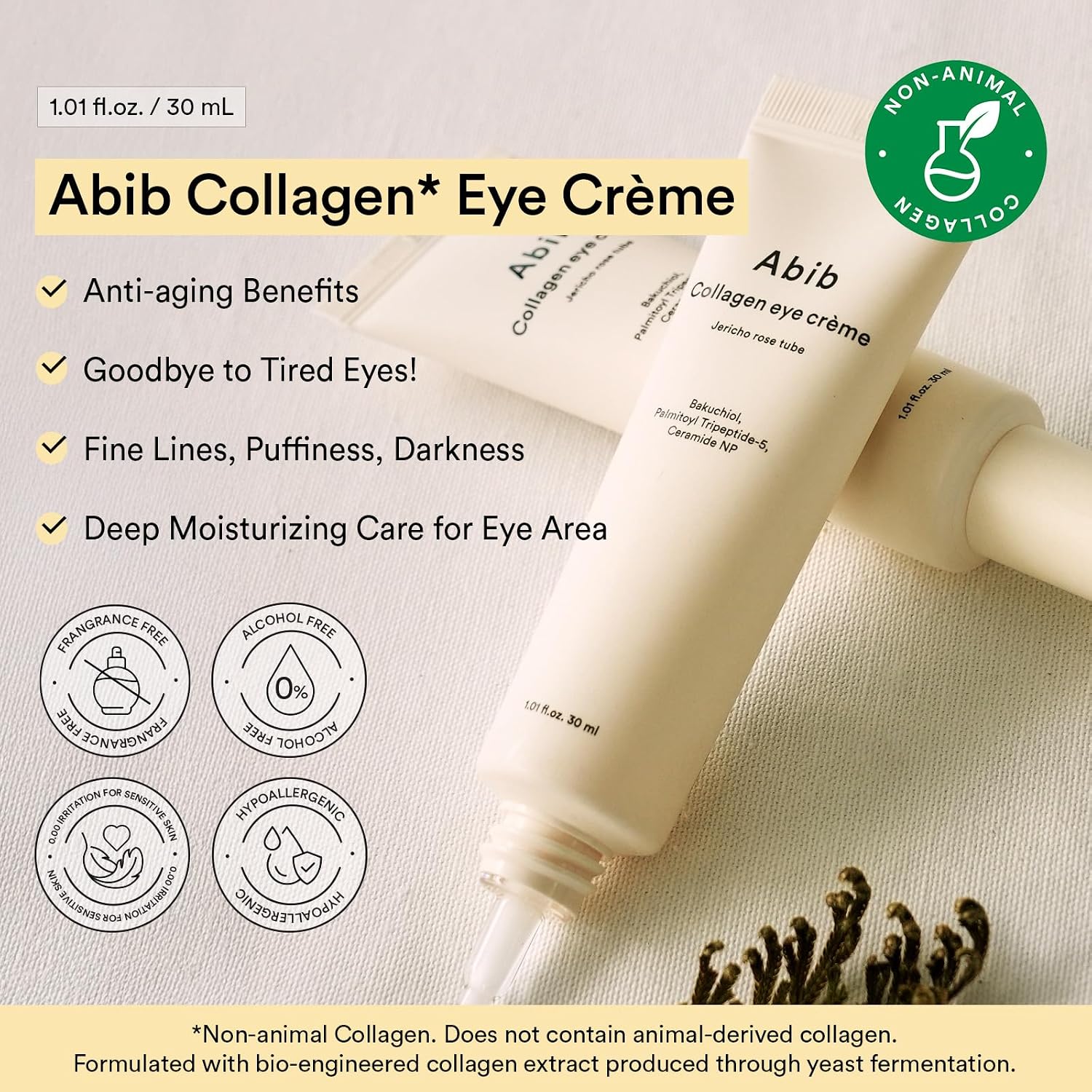 Detalle de Abib Crema Contorno Occhi al Collagene Jericho Rose: sollievo per occhiaie e borse