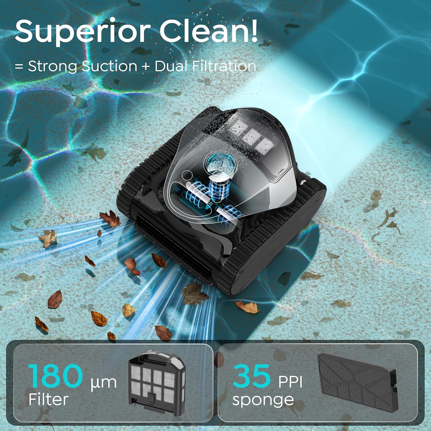 Detalle de BRINBO Robotic Pool Cleaner C1