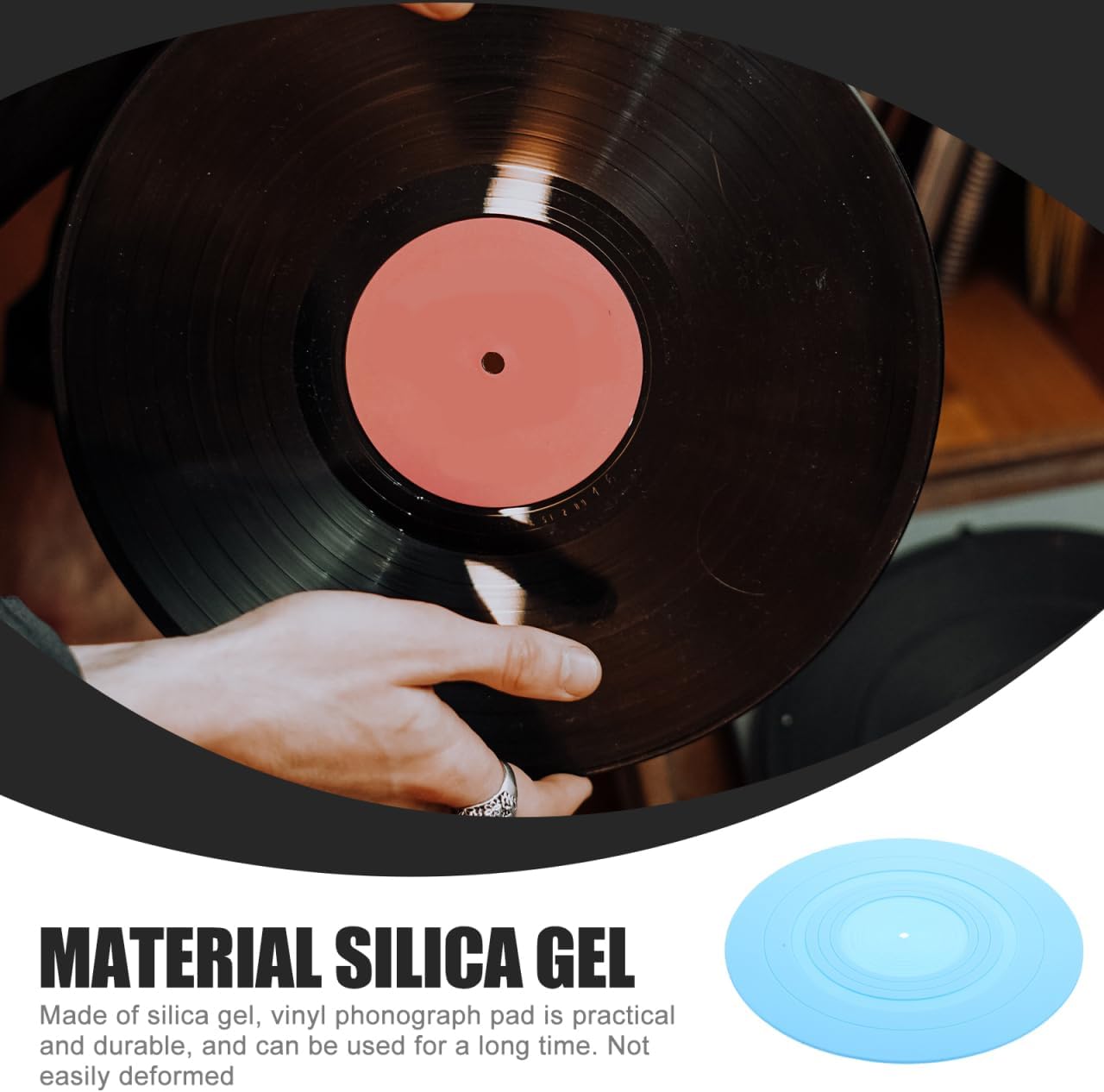 Thumbnail 6 de Supvox Anti-statische Plattentellerauflage aus Silikon (11,61 Zoll) – Schutzmatte für Vinyl-Schallplatten