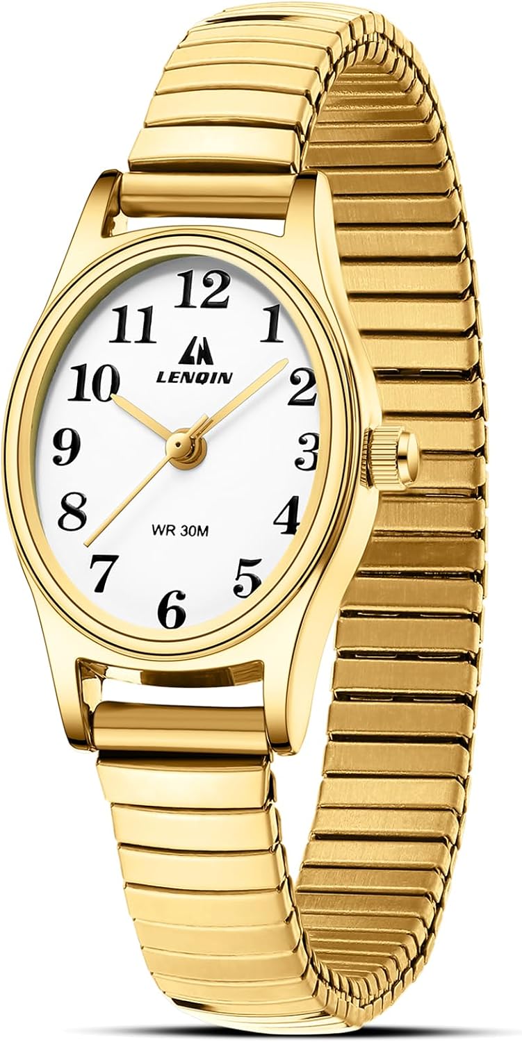 Detalle de LN LENQIN Damen Armbanduhr Edelstahl Analog