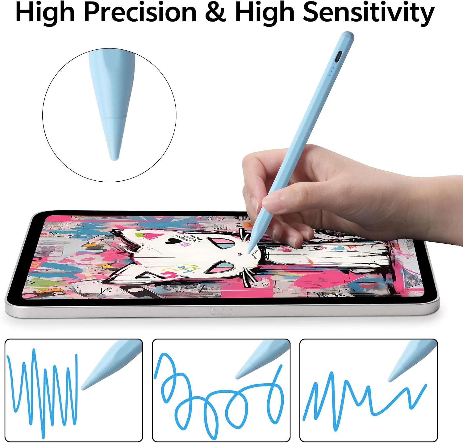 Detalle 1 de TOHAKATA T10 Stylus Pen for iPad with Palm Rejection and Tilt Sensitivity