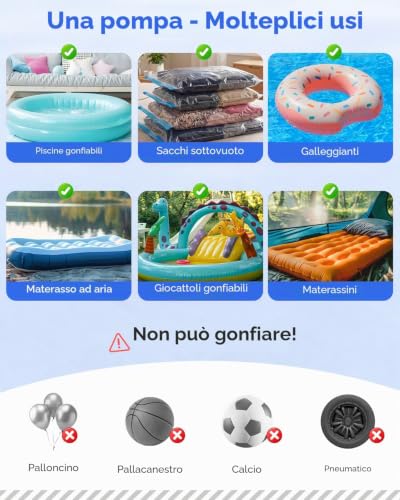 Thumbnail 6 de Dr.meter Pompa Elettrica USB Gonfiabile con 3 Ugelli Rimovibili – Compatta, Senza Fili e Power Bank