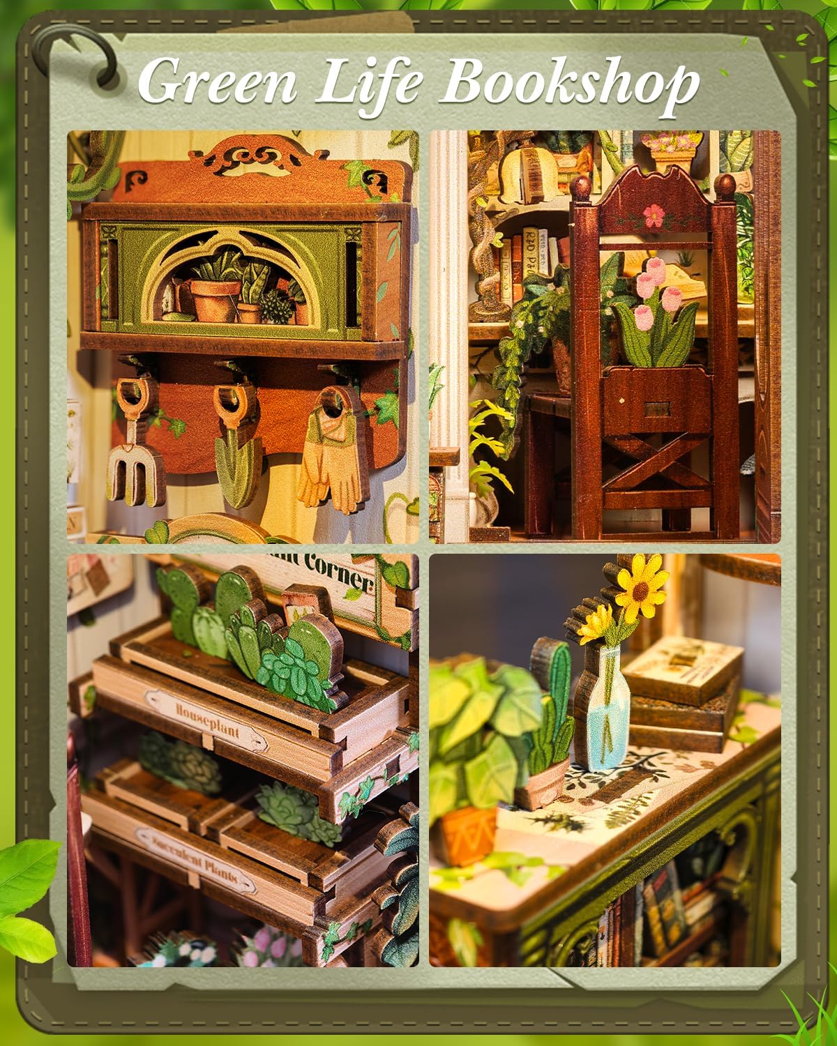 Thumbnail 5 de Cutefun Book Nook Miniatur-Diorama