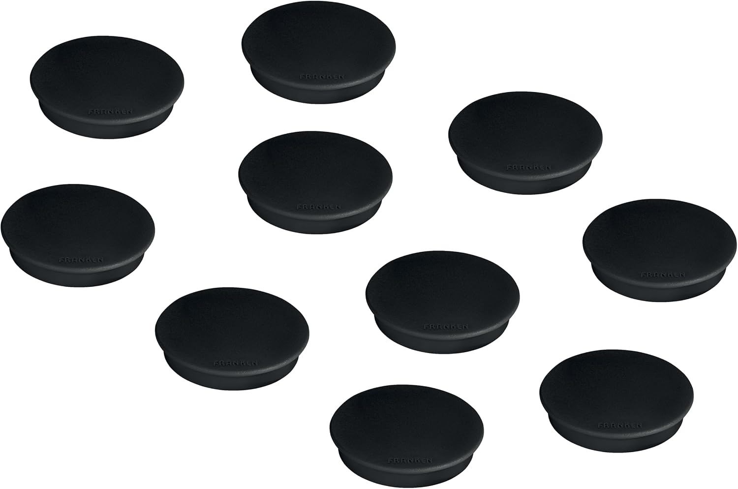 Detalle de FRANKEN okrągłe magnesy 32 mm, czarne, siła przyczepności 800 g, 10 szt.