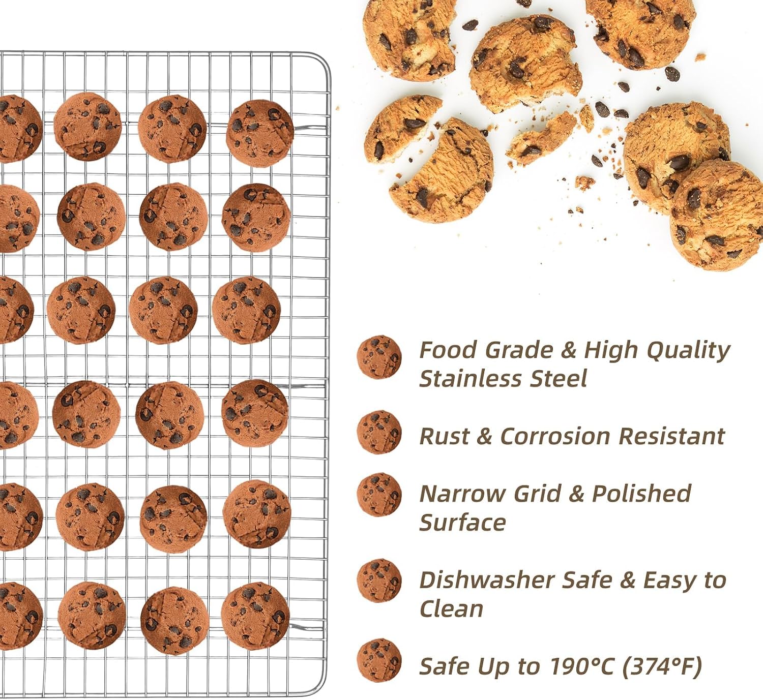 Thumbnail 5 de Pleafind Cooling Rack Set 16 x 10 Inch