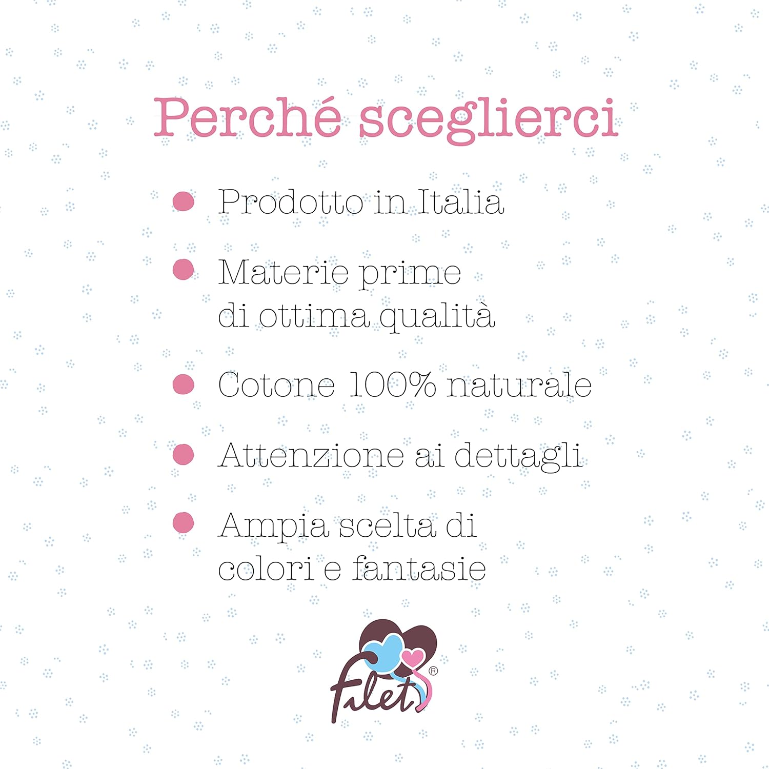 Thumbnail 2 de FILET - Set 2 Sacchetti Porta Corredino da Ricamare in Piquet di Cotone con Cuori Rosa, Made in Italy