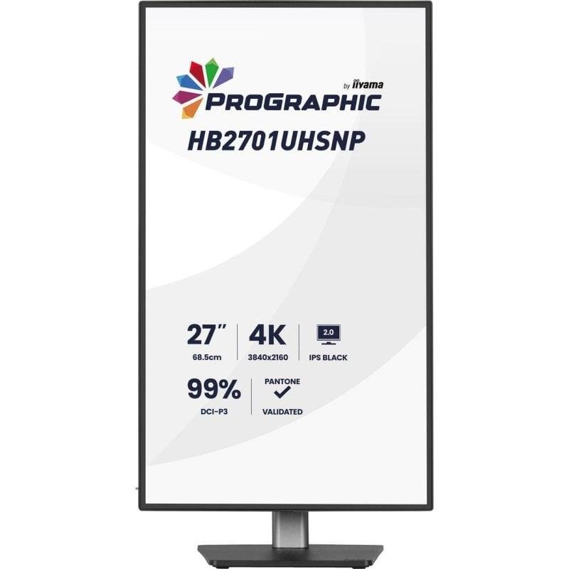 Detalle 2 de Monitor iiyama ProLite HB2701UHSNP-B1 de 27" 4K IPS Black con KVM