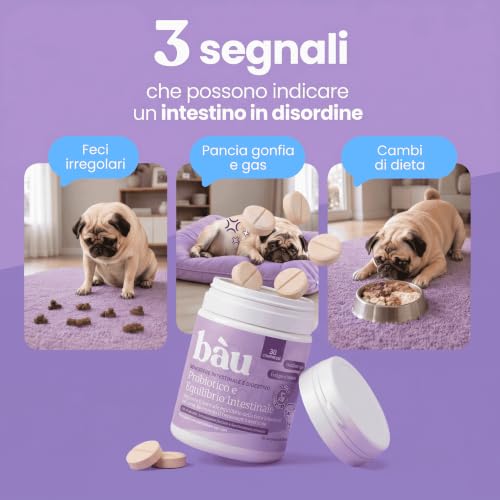 Detalle de Bàu Probiotici per Cani con Fermenti Lattici: Supporto Digestivo Naturale (30 tavolette)