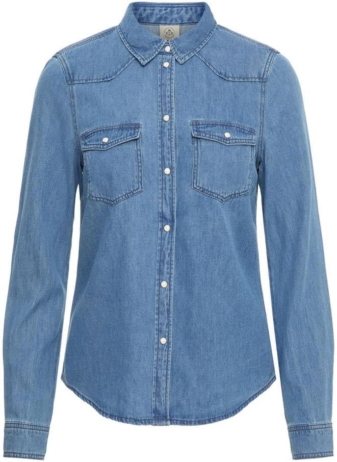 Thumbnail 3 de VERO MODA Vmmaria LS Denim Slim Shirt Mix New: Camicia da Donna