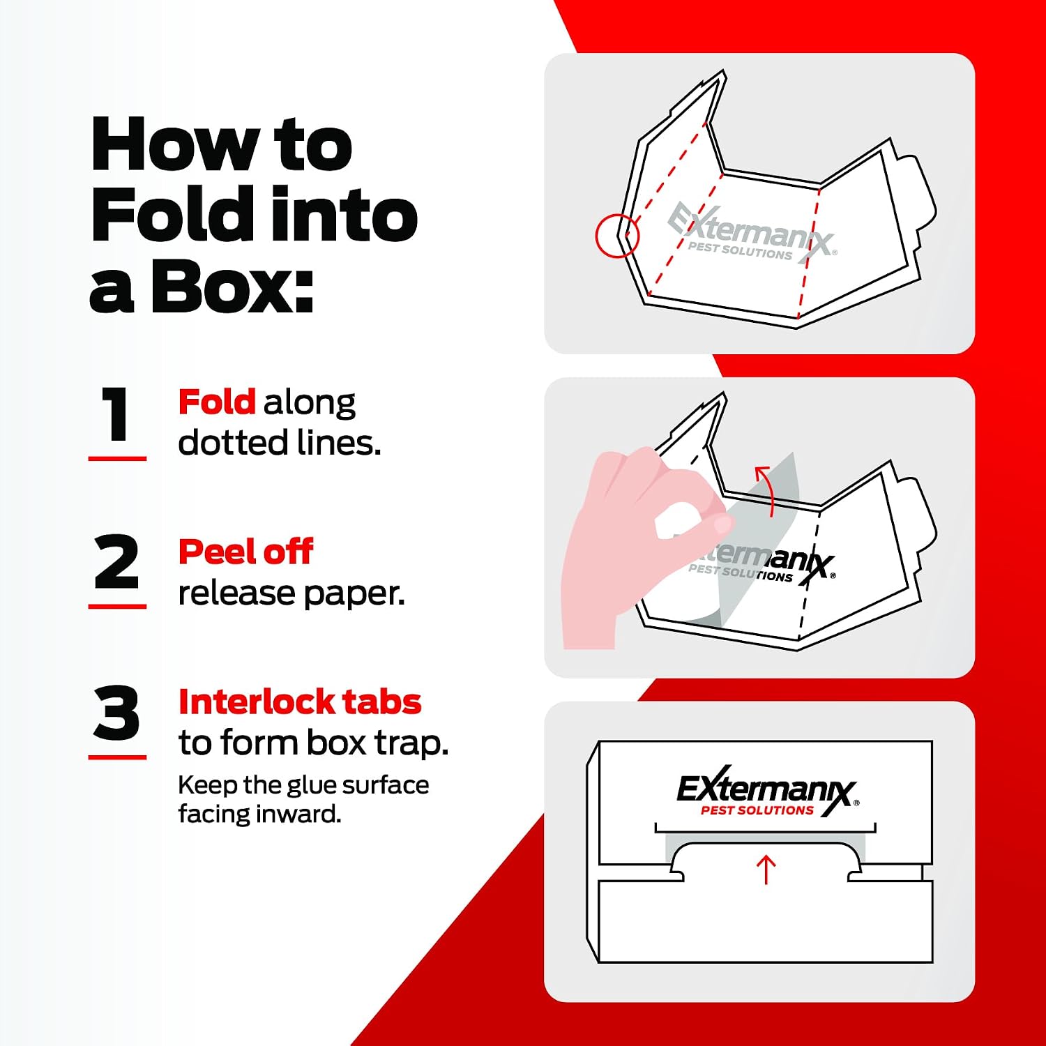 Detalle 2 de Extermanix Glue Traps for Mice and Bugs, Strong Adhesive, 12 Count