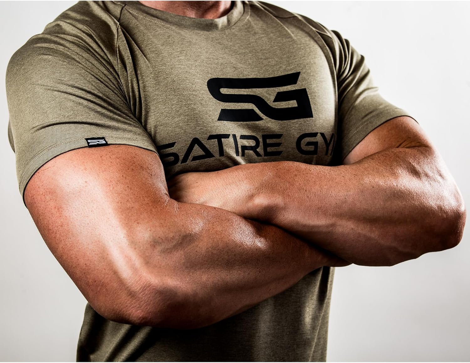 Detalle 2 de Satire Gym Shirt Herren Funktionsshirt kurzarm – atmungsaktives Sport-T-Shirt für Training, Crossfit & Laufen