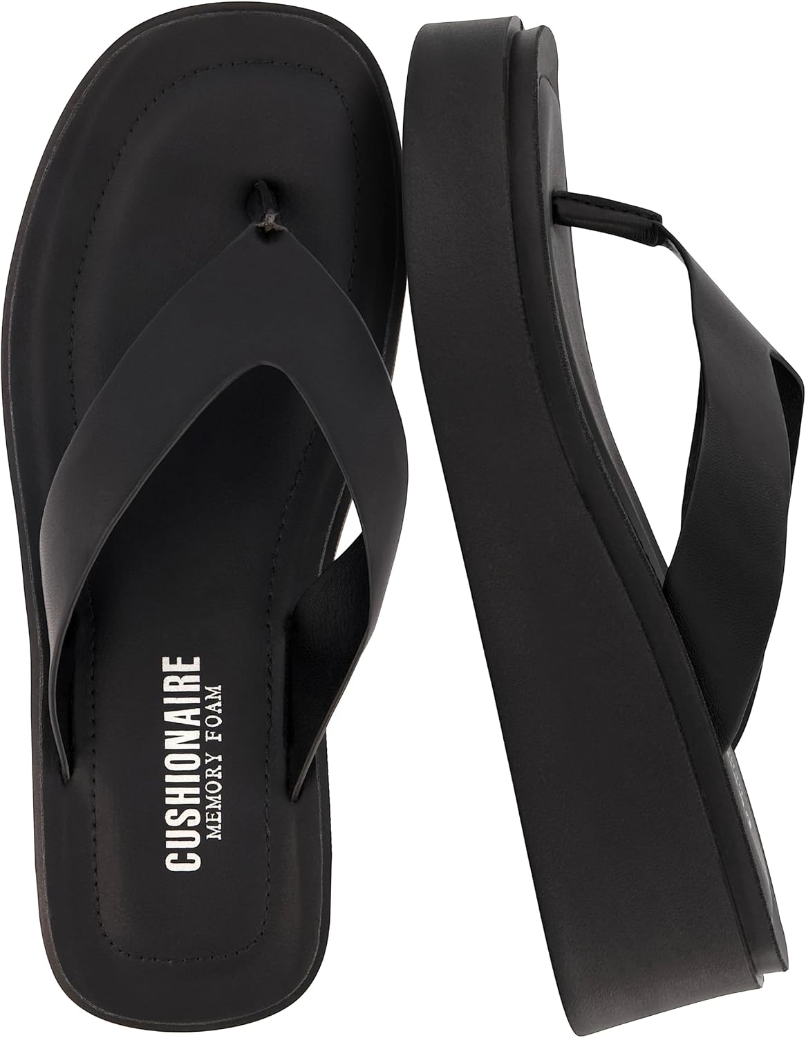 Detalle de CUSHIONAIRE Pippin Chunky Platform Flip Flops for Women with Cushioned Footbed